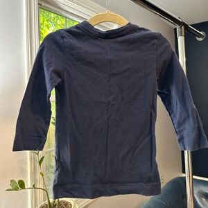 Navy Blue Hanna Andersson Long Sleeve T-Shirt - Size 80 (18-24M)
